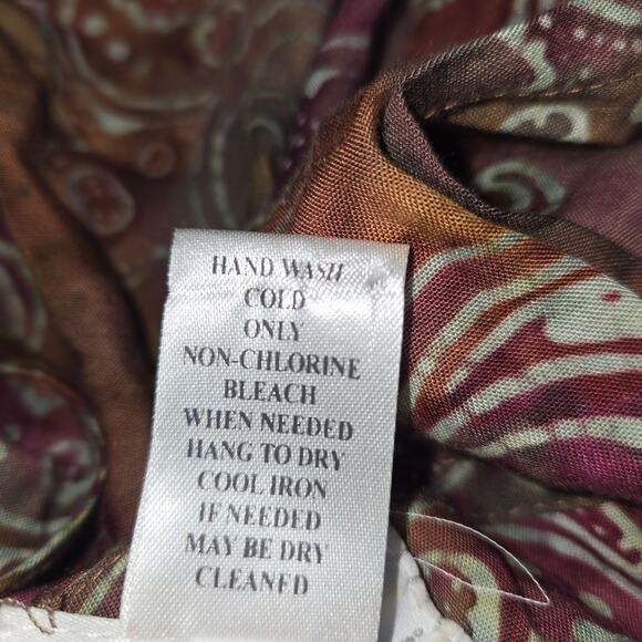 Soft Surroundings Womens PS Petite Small Hooded Top Batik Colorful Sharkbite Hem - Picture 11 of 11